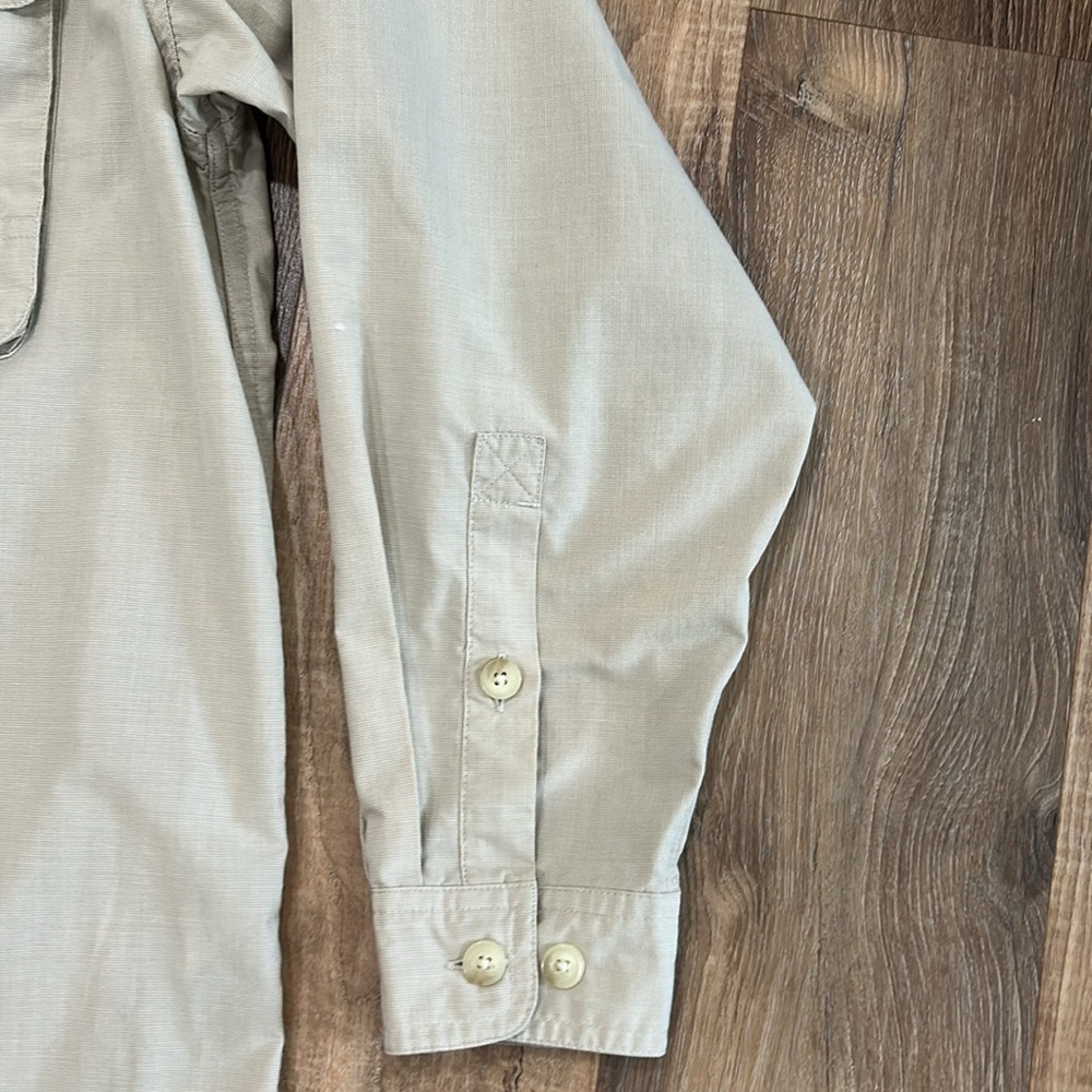 ExOfficio Buzz off shirt light tan long sleeve button up shirt size medium - Picture 4 of 16